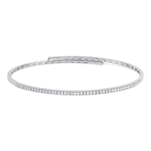 Brățară flexibilă, aur 18k, inserție titan, diamante naturale 0.41 ct, cod 01039LBBD