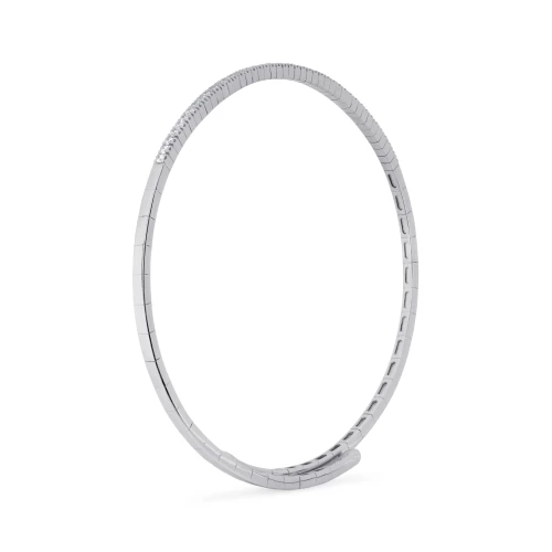 Brățară flexibilă, aur 18k, inserție titan, diamante naturale 0.41 ct, cod 01039LBBD
