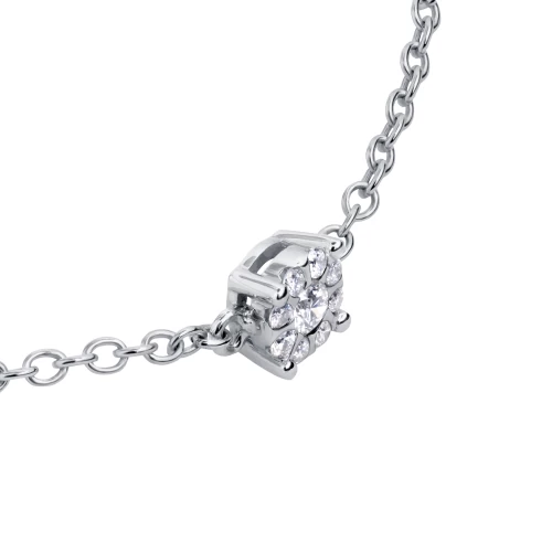 Brățară illusion ajustabilă 14-25 cm, aur 18k, diamante naturale 0.03 ct + 0.04 ct, cod 01016LBB25D