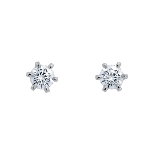 Cercei tip studs, aur 18k, diamante naturale 0.40 ct, cod 01079LOB40D
