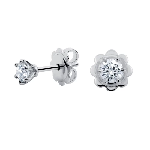 Cercei tip studs, aur 18k, diamante naturale 0.40 ct, cod 01079LOB40D