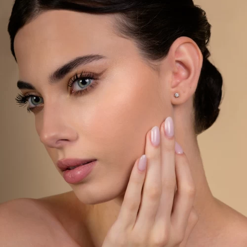 Cercei tip studs, aur 18k, diamante naturale 0.40 ct, cod 01079LOB40D