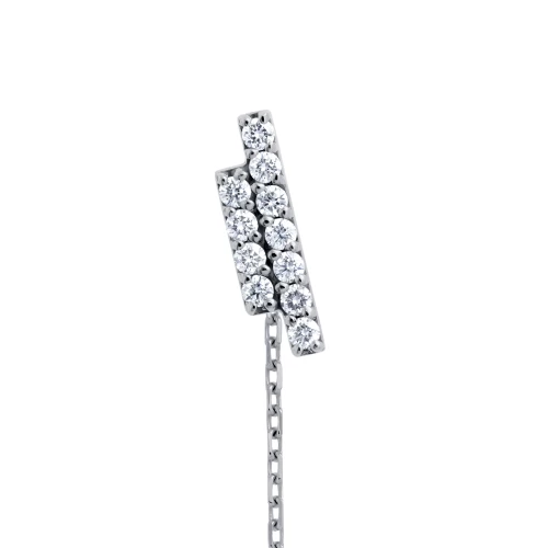 Cercel lung, aur 18k, diamante naturale 0.11 ct, cod 15303LOBD