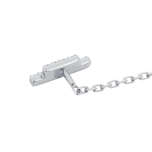 Cercel lung, aur 18k, diamante naturale 0.11 ct, cod 15303LOBD