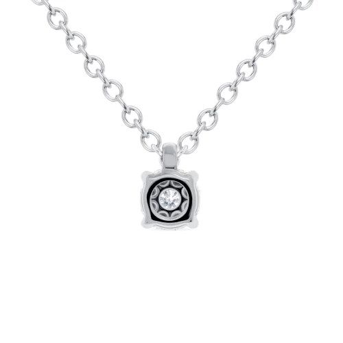 Colier illusion, aur 18k, diamante naturale 0.03 ct + 0.04 ct, cod 01017LPB25D