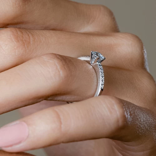 Inel de logodnă 0.40 ct + 0.07 ct, cod 1040