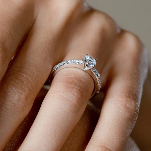 Inel de logodnă 0.50 ct + 0.27 ct, cod 1040