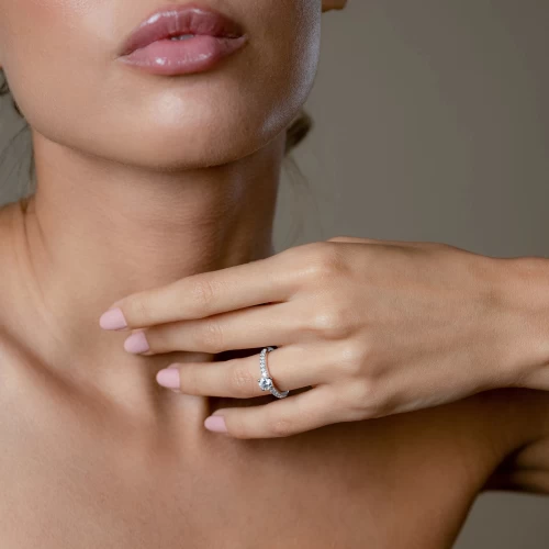 Inel de logodnă 0.50 ct + 0.27 ct, cod 1040