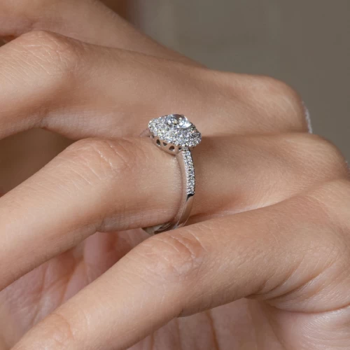 Inel de logodnă 0.30 ct + 0.30 ct, cod 1080