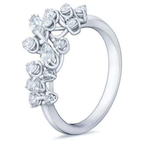 Inel tip fantezie 0.18 ct + 0.41 ct, cod 15472