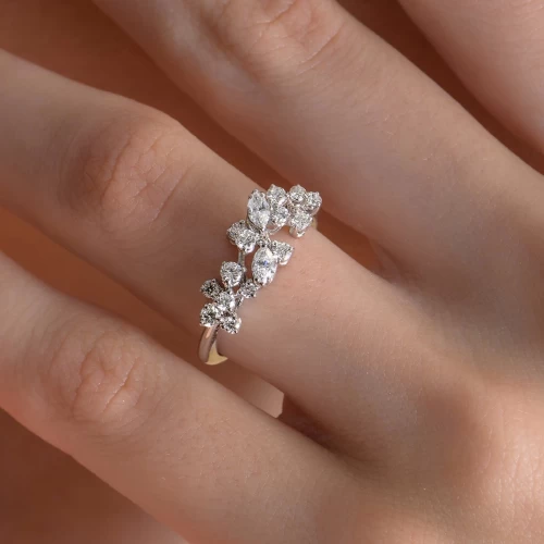 Inel tip fantezie 0.18 ct + 0.41 ct, cod 15472