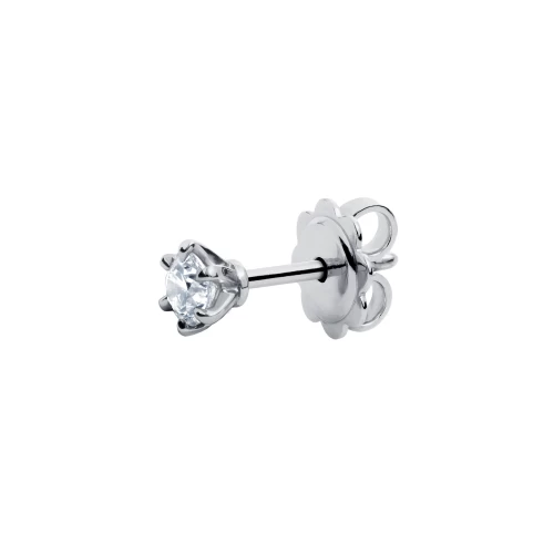 Cercel tip stud, aur 18k, diamant natural 0.20 ct, cod 01079LOB40D1
