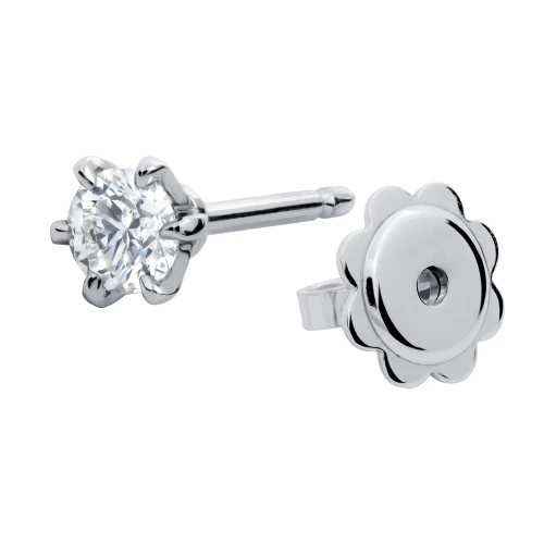 Cercel tip stud, aur 18k, diamant natural 0.20 ct, cod 01079LOB40D1